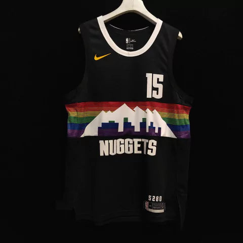 Regata NBA Denver Nuggets Icon Edition 20/21 Nike Authentic Jokic 15 - Preta