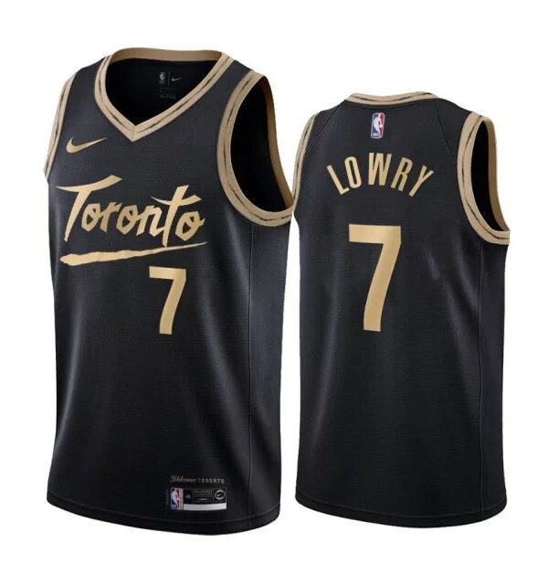 Regata NBA Toronto Raptors City Edition 20/21 Nike Swingman Authentic Lowry 7 - Preta