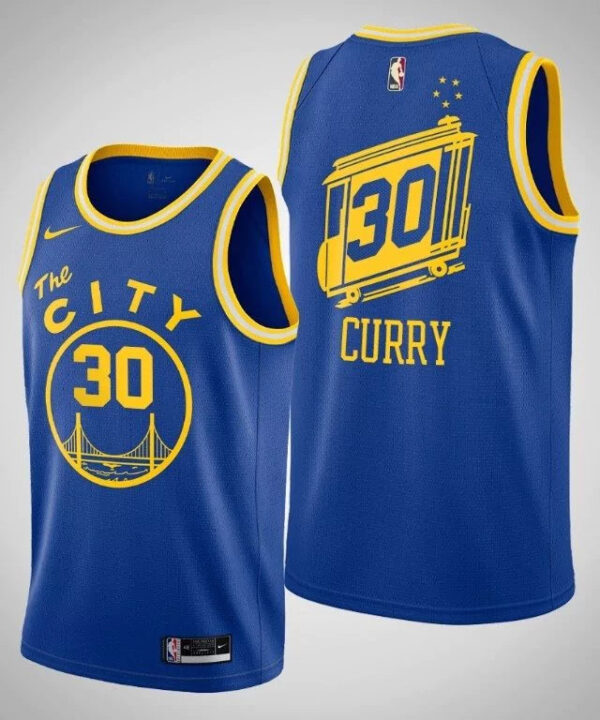 Regata NBA Golden State Warriors Classic Edition 20/21 Nike Authentic Curry 30 - Azul