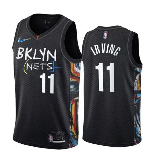 Regata NBA Brooklyn Nets City Edition 20/21 Nike Authentic Irving 11 - Preta