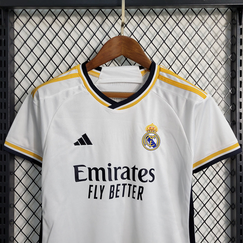 Kit Infantil Real Madrid - Home 23/24 - Branco - Imagem 4
