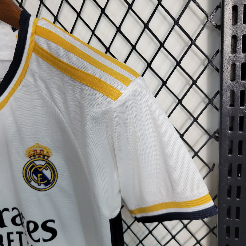 Kit Infantil Real Madrid - Home 23/24 - Branco - Imagem 5