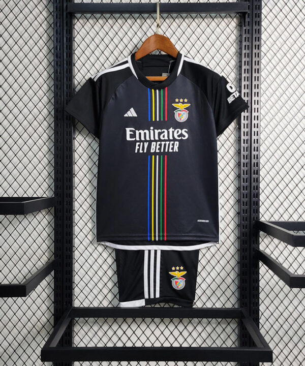 Kit Infantil Benfica Away 23/24 - Preto