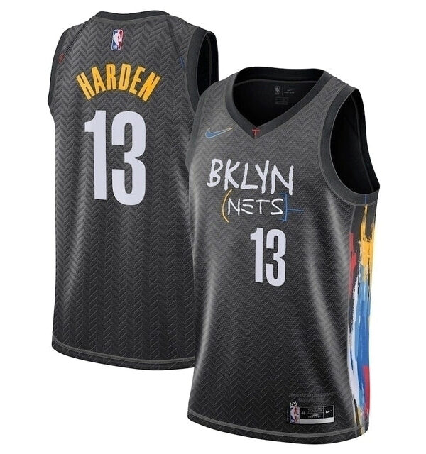 Regata NBA Brooklyn Nets Nike Authentic Harden 13 - Preta