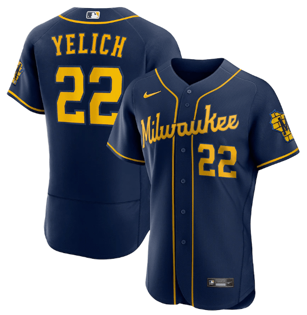 Jersey Milwaukee Brewers Azul Authentic