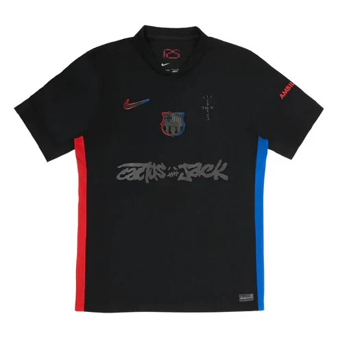 Camisa Nike Barcelona Edição Especial Travis Scott 2025 Preta Masculina