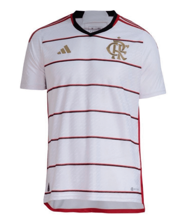Camisa Flamengo II 23/24 s/n° Torcedor Adidas Masculina - Branca com detalhes em Dourado