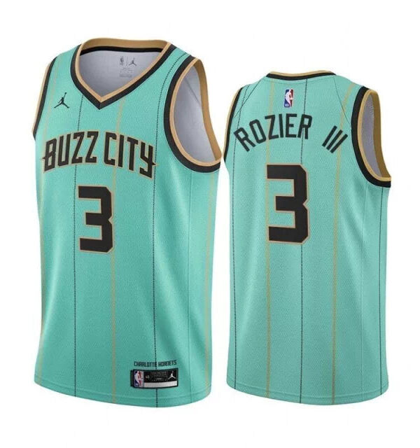 Regata NBA Charlotte Hornets City Edition 20/21 Jordan Authentic Rozier 3 - Verde