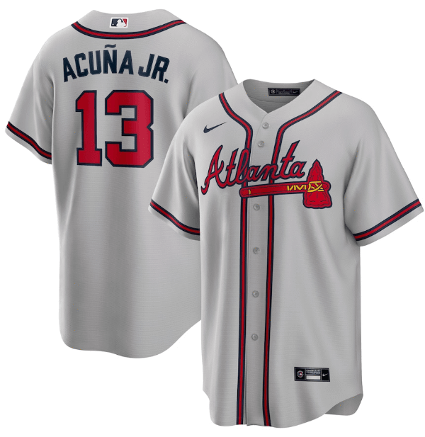 Jersey Atlanta Braves Cinza Torcedor