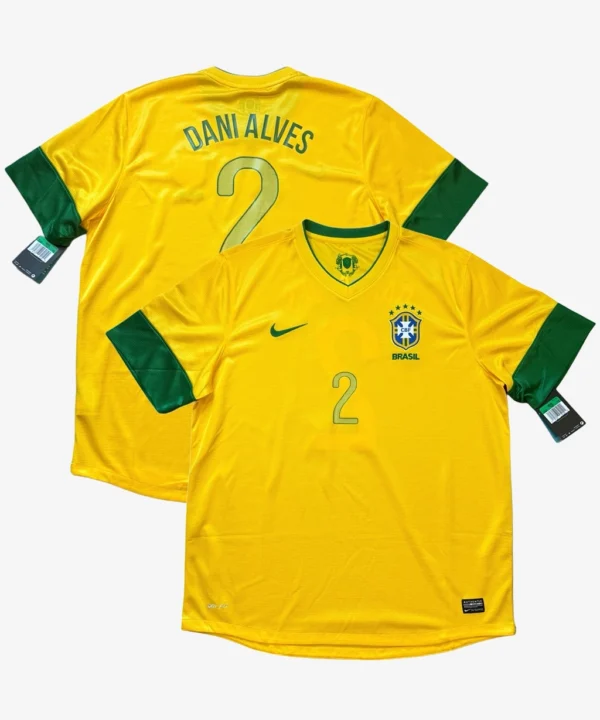 Camisa Da Seleção Brasileira 2012/13 Home Nº 2 Dani Alves- Nike - Canarinho