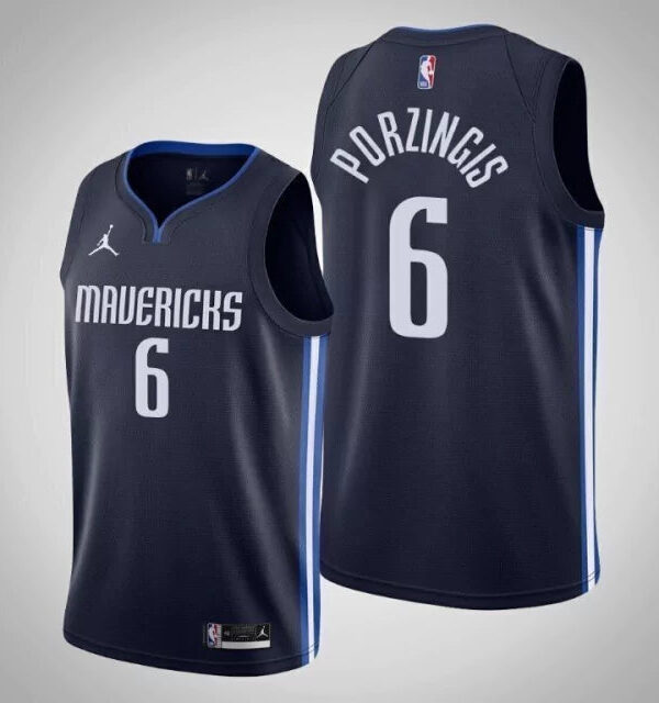 Regata NBA Dallas Mavericks Nike Authentic Swingman Porzingis 6 - Azul Marinho