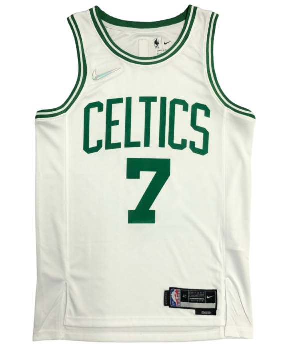 Regata NBA Boston Celtics 75 Anniversary Nike Authentic Brown 7 - Branca