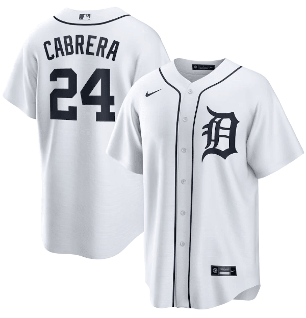 Jersey Detroit Tigers Branca Torcedor