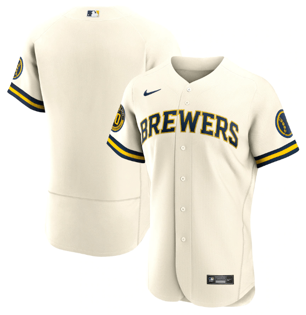 Jersey Milwaukee Brewers Creme Authentic