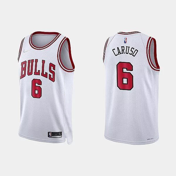 Regata NBA Chicago Bulls Edition 21-22 Nike Authentic Caruso 6 - Branca