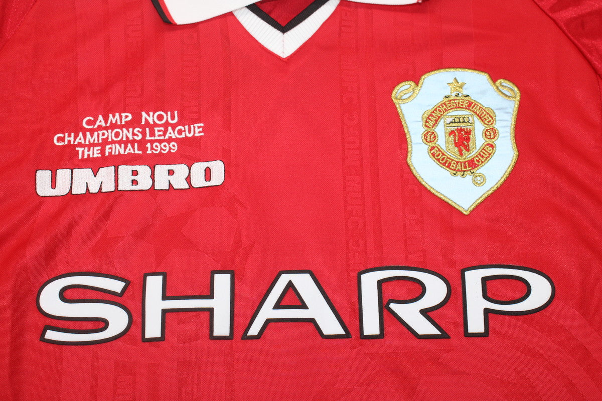 Camisa Manchester United Manga Longa 1999 - Versão Retrô "Beckham" Nº 7 - Imagem 6