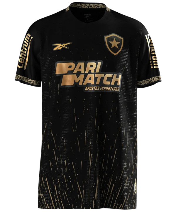 Camisa Botafogo Away 2024/25 s/n Torcedor Rebook Masculino - Preta e Dourada