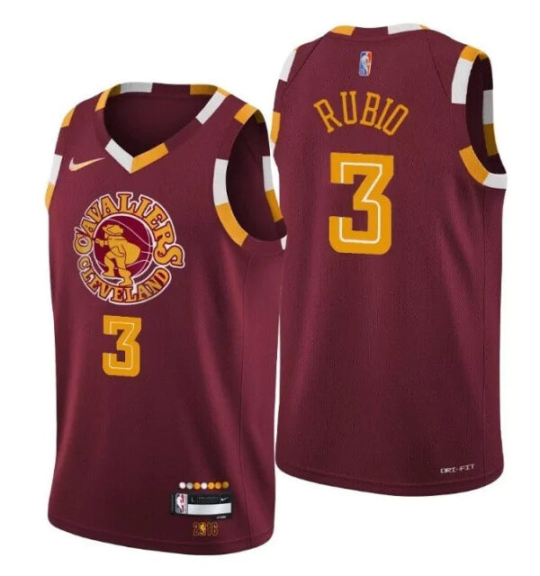 Regata NBA Cleveland Cavaliers 75ºaniversario Nike Authentic Rubio 3 - Vermelha