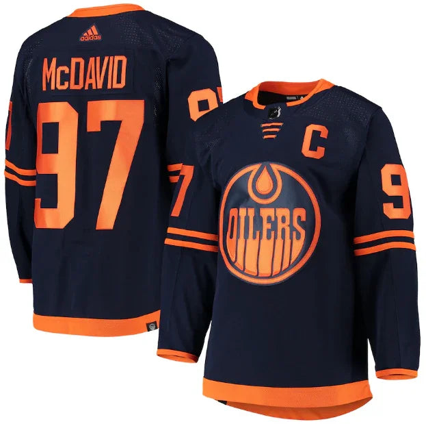 Jersey Edmonton Oilers Azul Marinho