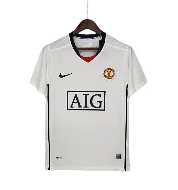 Camisa Retrô Manchester United Adidas 2008/09 Masculino Branco