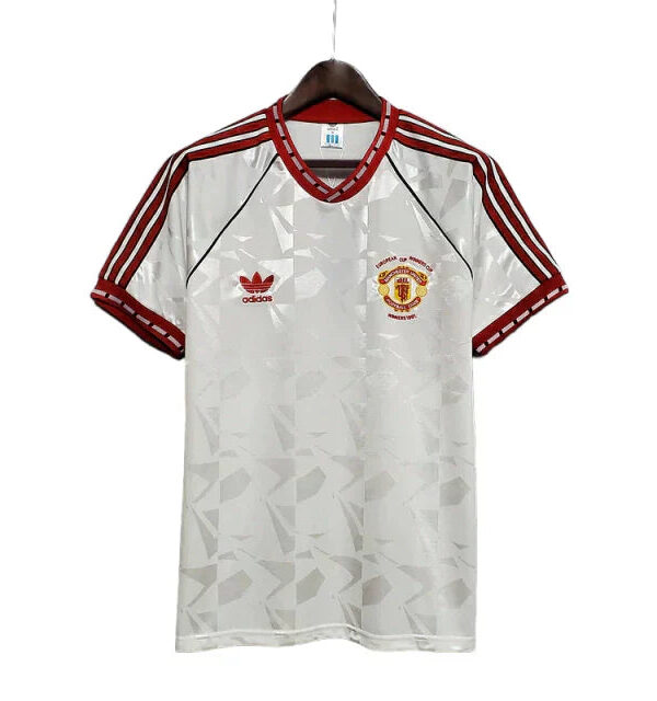 Camisa Manchester United Retrô 1991 Branca - Adidas