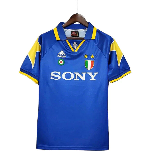Camisa Juventus Retrô 1995/1997 Azul e Amarela - Kappa