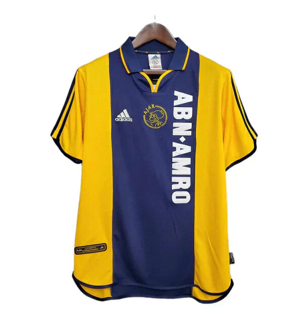 Camisa Ajax Retrô 2000/2001 Azul e Amarela - Adidas