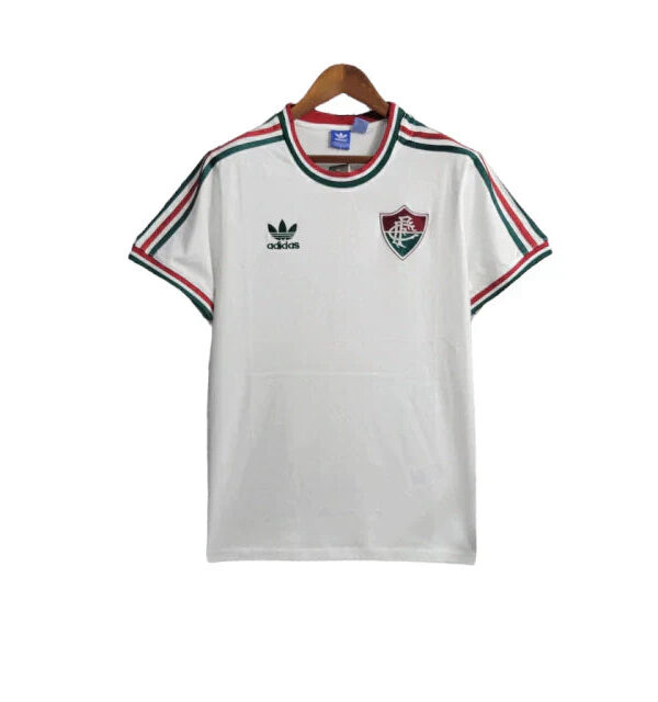 Camisa Fluminense Retrô 14/15 Torcedor Masculina - Branca com detalhes em vermelho e verde