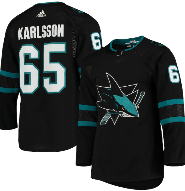 Camisa NHL San Jose Sharks Jersey Preta