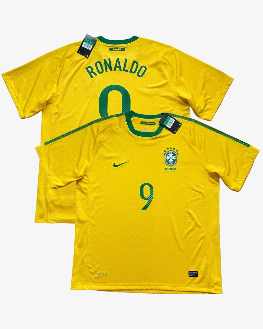 Camisa Da Seleção Brasileira 2010/11 Home Nº 9 Ronaldo - Nike (Lendário R9 Da Copa Do Mundo)