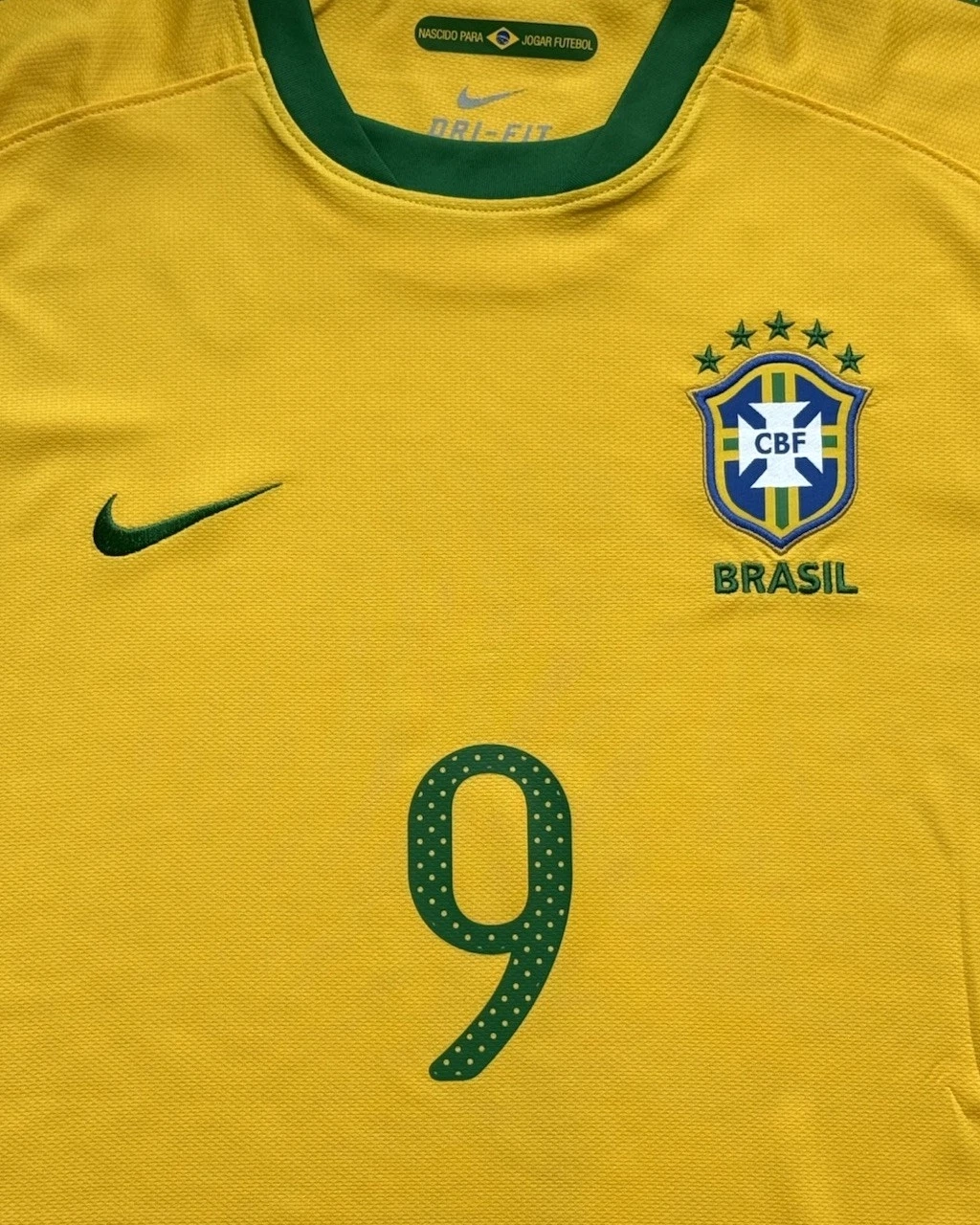 Camisa Da Seleção Brasileira 2010/11 Home Nº 9 Ronaldo - Nike (Lendário R9 Da Copa Do Mundo) - Imagem 5