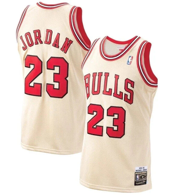 Regata NBA Chicago Bulls Mitchell & Ness Authentic Jordan 23 - Bege