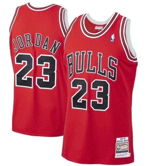 Regata NBA Chicago Bulls Retrô 1997 - 1998 Nike Authentic Jordan 23 - Vermelha