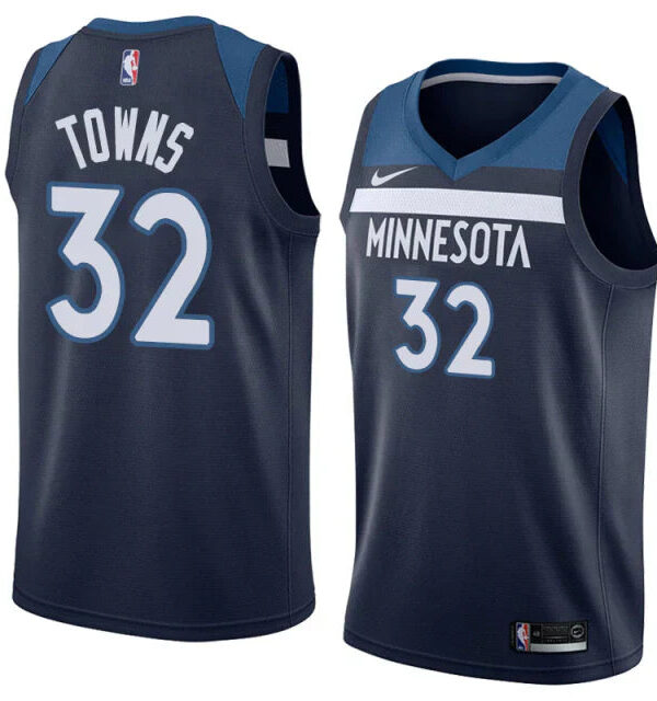 Regata NBA Minnesota Timberwolves Nike Authentic Swingman Towns 32 - Azul