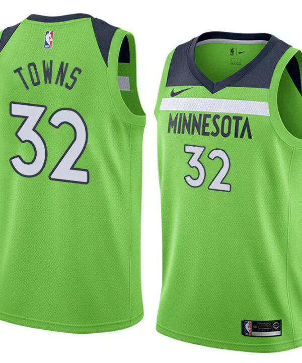 Regata NBA Minnesota Timberwolves Nike Authentic Swingman Towns 32 - Verde