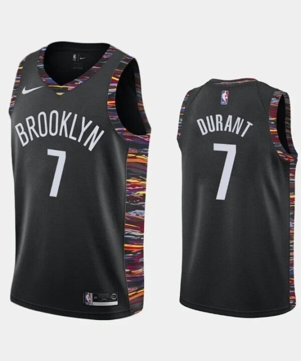 Regata NBA Brooklyn Nets Edition 18/19 Nike Authentic Durant 7 - Preta