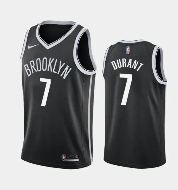 Regata NBA Brooklyn Nets Jordan Authentic Durant 7 - Preta