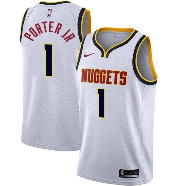 Regata NBA Denver Nuggets Nike Authentic Swingman Porter Jr 1 - Branca