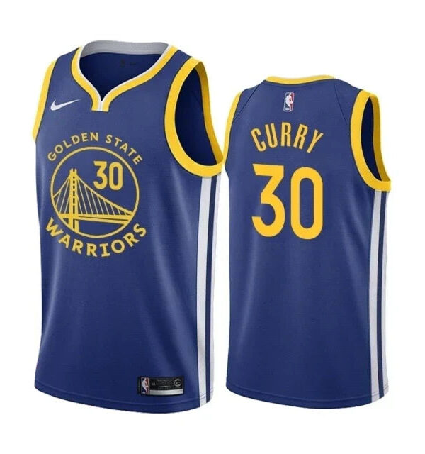Regata NBA Golden State Warriors Nike Authentic Swingman Curry 30 - Azul