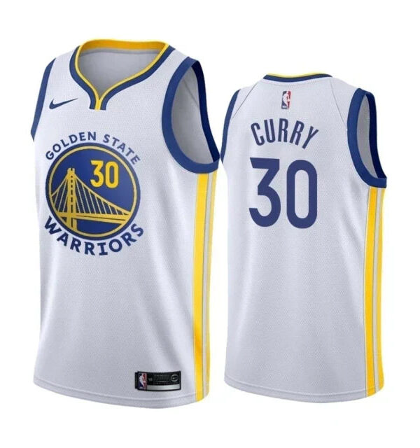 Regata NBA Golden State Warriors Nike Authentic Swingman Curry 30 - Branca