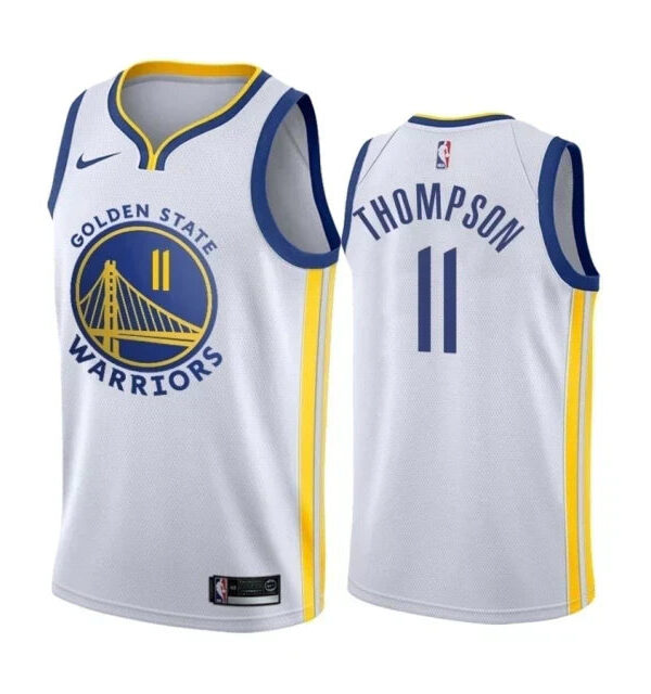 Regata NBA Golden State Warriors Nike Authentic Swingman Thompson 11 - Branca
