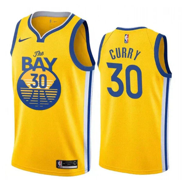 Regata NBA Golden State Warriors City Edition 18/19 Nike Authentic Swingman Curry 30 - Amarela
