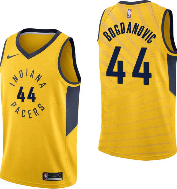 Regata NBA Indiana Pacers Swingman Nike Authentic Bogdanovic 44 - Amarela