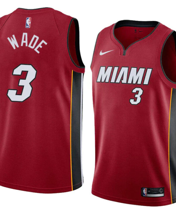 Regata NBA Miami Heat Nike Authentic Wade 3 - Grená