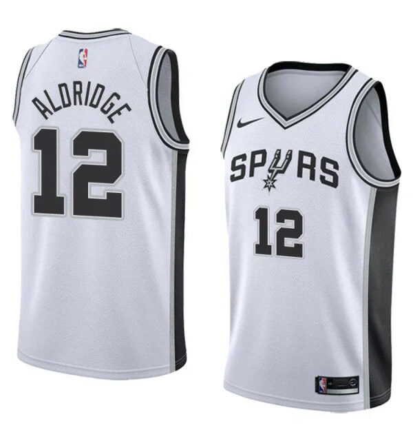 Regata NBA San Antonio Spurs Nike Authentic Swingman Aldridge 12 - Branca