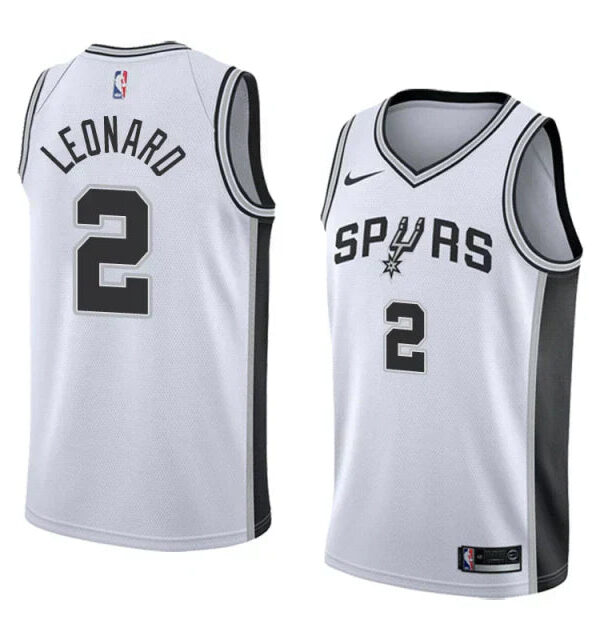 Regata NBA San Antonio Spurs Nike Authentic Swingman Leonard 2 - Branca