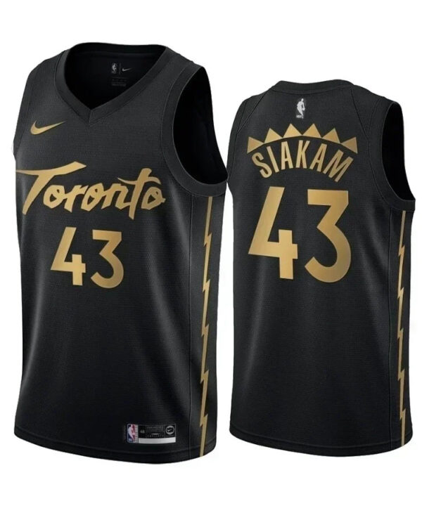 Regata NBA Toronto Raptors City Edition Nike Swingman Authentic Siakam 43 - Preta