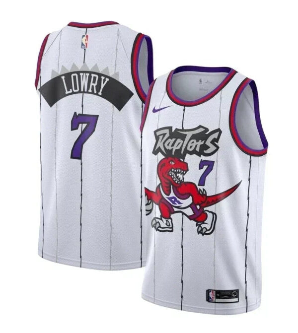 Regata NBA Toronto Raptors Retrô Nike Swingman Authentic Lowry 7 - Branca