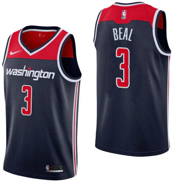 Regata NBA Washington Wizards Nike Authentic Swingman Beal 3- Preta e Vermelha