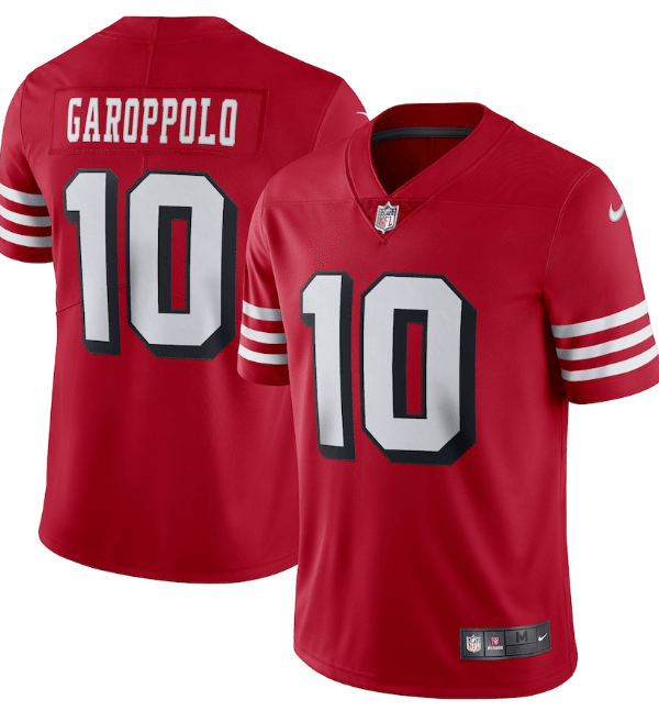 Camisa NFL San Francisco 49ers Vapor Limited Jersey Vermelha Preta